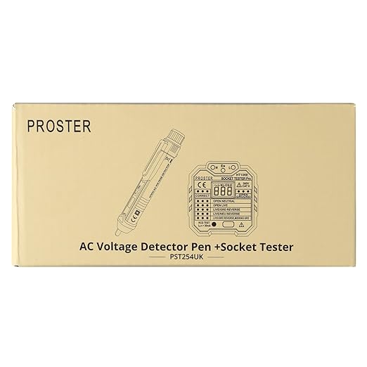 Proster Non Contact Voltage Tester Pen - with Electric Outlet Tester Socket Tester Kit with LED Flashlight