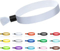 100 Pcs Cloth Wristbands for Events - Disposable, Colored Wristbands (Color : White)