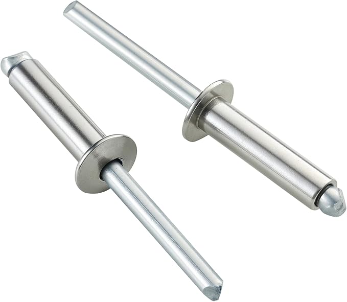 65pcs 3/16" x1" Stainless Blind Rivets,Pop Rivets,304 Stainless Steel Grip and Steel Mandrel,4.8 x 25mm