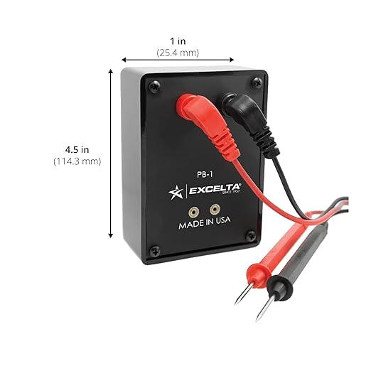 Excelta Pocket Transistor & Diode Tester, Continuity Check, Made in USA (9V Battery Not Included), Professional