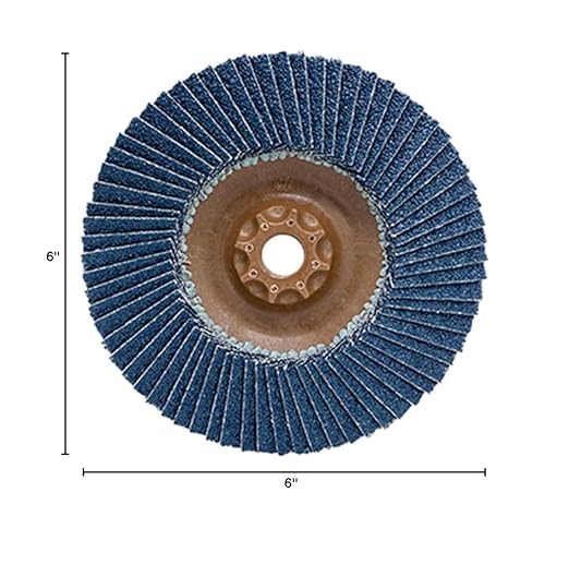 CS UNITEC PLANTEX® Spitfire Premium Zirconia 6" Dia, 60 Grit, 7/8" Arbor 10 PK
