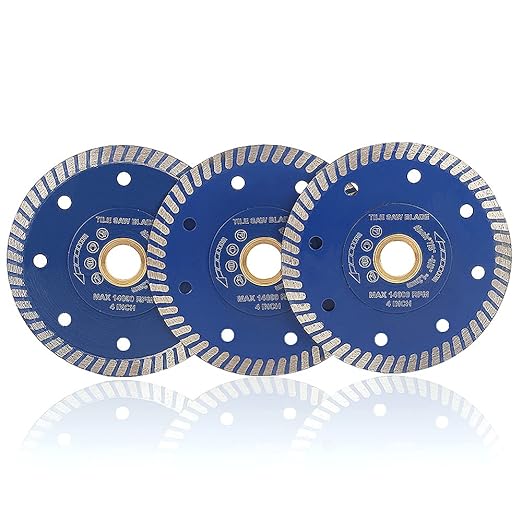 3pc/Lot 4 inch Diamond Blade Super Thin Diamond Turbo Saw Blade Ceramic Tile Disc for Granite Marble Porcelain Ceramic Tile Cutting