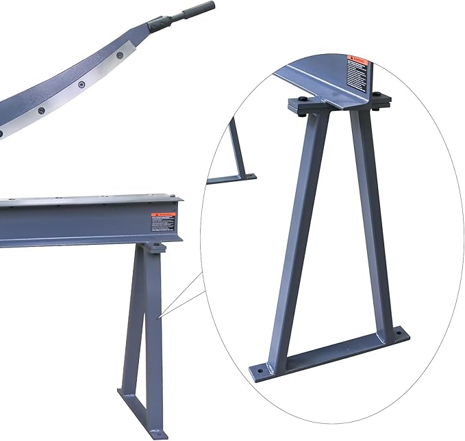 KAKA INDUSTRIAL Guillotine Metal Shear, 52-Inch Cutting Capacity,16 Gauge HS-52 Sheet Metal Cutter with Stand for Industrial Fabrication and Construction