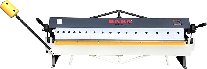 KAKA INDUSTRIAL Box and Pan Brake, 48-Inch Metal Brake, 16 Gauge Mild Steel Capacity Pan and Box Brake, Heavy-Duty Bending Brake with 16 Fingers, 1–135 Degree Adjustable W-4816Z