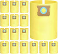 16-Pack 5-8 Gallon Bags replace for Shopvac, Type E 90661 9066133, Type H 90671 9067133.Disposable Wet Dry Vacuum Collection Bags, Yellow