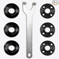 7PCS IALTMEI Angle Grinder Nut ＆ Angle Grinder Wrench Set， Premium 5/8-11 Flange Metal Lock Nut, Compatible with Dewalt, Milwaukee, Makita1, Metabo, Bosch, Ryobi, Black Decker 4.5" 5" Grinder Parts