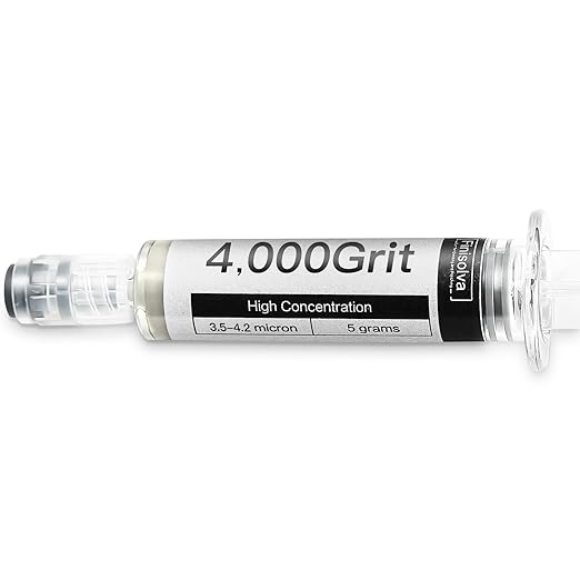 Diamond Polishing Compound Lapping Compound 4,000 Grit 3.5-4.2 Microns with 30% Concentration of Diamond Powders Diamond Stropping Paste for Glass Marble Metal Resin Rock Jewelry Watch etc.