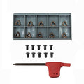 Lather Threading Tool Bit Set External Internal Threading Boring Bars Turning Tool Holders with 11IR A60 16ER 16IR AG60 Carbide Threading Inserts (11IR A60)