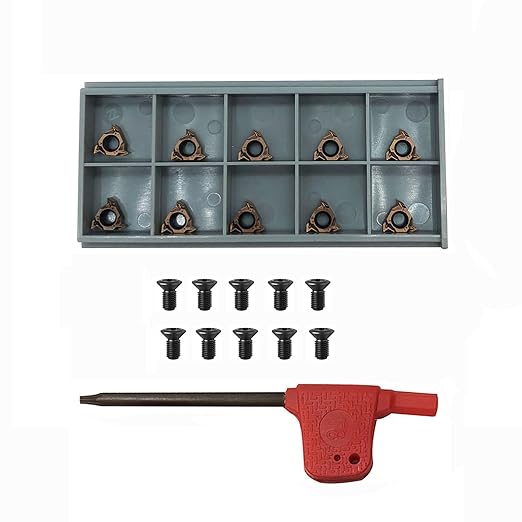 Lather Threading Tool Bit Set External Internal Threading Boring Bars Turning Tool Holders with 11IR A60 16ER 16IR AG60 Carbide Threading Inserts (11IR A60)