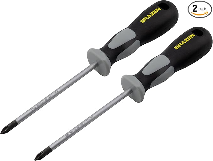 BRAZEN Phillips PH#1 Screwdriver Two Pack