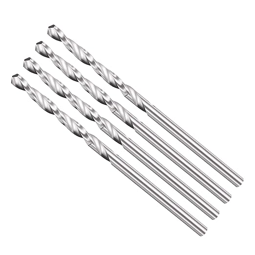 Drill Bit, 2.5mm Cutting Diameter, 4241 HSS 118° Cutting Angle Uncoated Bright Versatile Jobber Bits - (Applications: for Drilling Plastic Wood Soft Metal), 4-Pieces