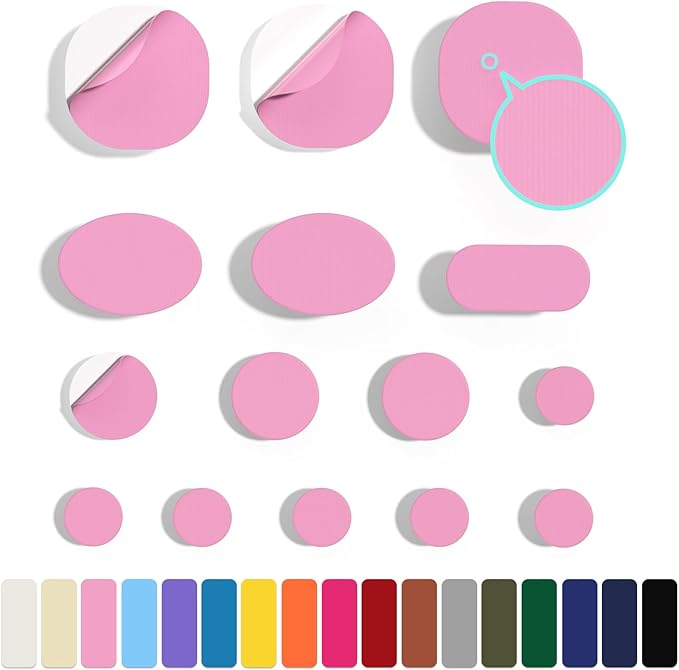 45PCS Nylon Repair Patch Self-Adhesive Pre-Cut Fabric Patch Down Jacket Repair Patches for Puffer Jackets Tenacious Tape Polyester Waterproof Lightweight Tent Repair Patch for Clothes Bag(Pink)