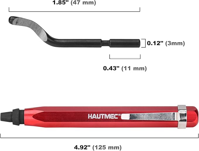 HAUTMEC Copper Tubing Cutter Set 3 PCS Copper Pipe Cutter Tool, In Portable Storage Case, Includes 1/2 in., 3/4 in., and 1 in. Cutters, Reaming Pen, 3 Spare Cutting Wheels, 1 Spare Deburring Blade