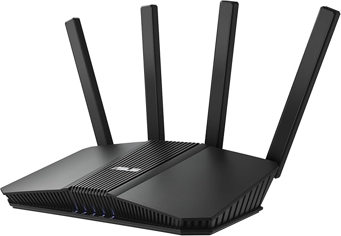 ASUS RT-BE82U Dual-Band WiFi 7 (802.11be) Smart AiMesh Extendable Router, 6500 Mbps, Five 2.5GbE Ports, 4096-QAM, Up to 3 SSIDs for IoT Devices, Parental Controls & VPNs, Advanced Network Security