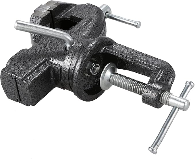 Bench Vise Heavy Duty 3 in Table Clamp On Vise, Bench-Table Vice Clamp with 2.5-inch Jaw Width and 3-inch Jaw Opening, Woodworking Workbench Vise with Bolts & Nuts