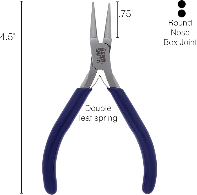 The Beadsmith 3-Piece Pliers Set – Kit Includes: Chain Nose, Round Nose and Flush Cutter with Tungsten Carbide Blades – Make Bracelets, Necklaces & Earrings – Tools for Jewelry Making