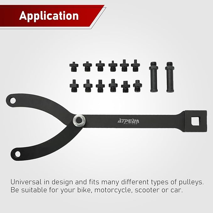 ATPEAM Spanner Wrench Set with Variable Pins 15Pc Adjustable Spanner Wrench fits Camshaft pulleys