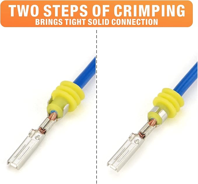 iCrimp Sealed Waterproof Terminals Crimping Tool Wire Crimper for Delphi Metri-Pack 150, 280 & Weather-Pack Terminals AWG24-14