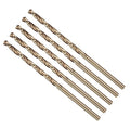 Drill Bit, #38 Cutting Diameter, 4341 HSS Gold Finish 118° Cutting Angle Number Jobber Bits - (Applications: for Drilling Soft Metal Plastic Wood), 5-Pieces