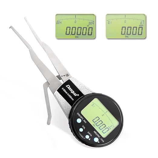 Dasqua Digital Internal Caliper Gage with 0.200"-1" /1.200"-2"/0.400"-1.2" Measuring Range (0.200"-1.0"/5-25mm)