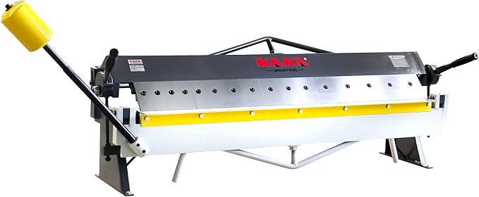 KAKA INDUSTRIAL Box and Pan Brake, 48-Inch Metal Brake, 16 Gauge Mild Steel Capacity Pan and Box Brake, Heavy-Duty Bending Brake with 16 Fingers, 1–135 Degree Adjustable W-4816Z