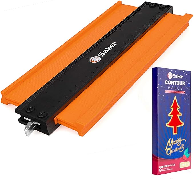 Saker Contour Gauge (10 Inch Christmas Packaging) Profile Tool- Adjustable Lock