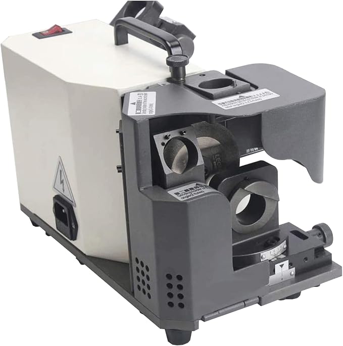 KAKA INDUSTRIAL TX-X3 4-14 mm Drill Bits and End Mill Re-Sharpener - Grinder with 6 Collets - Portable CNC Router Bit Sharpener - Adjustable Angle