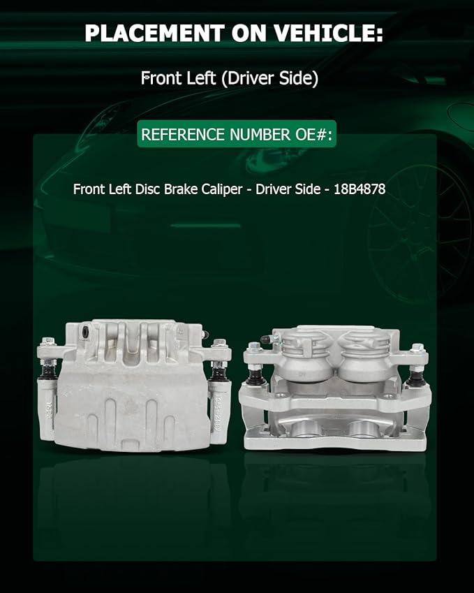 SCITOO Front Left Brake Caliper With Bracket 18B4878 Compatible For Cadillac For CTS 2003-2008 For Cadillac For STS 2005-2008