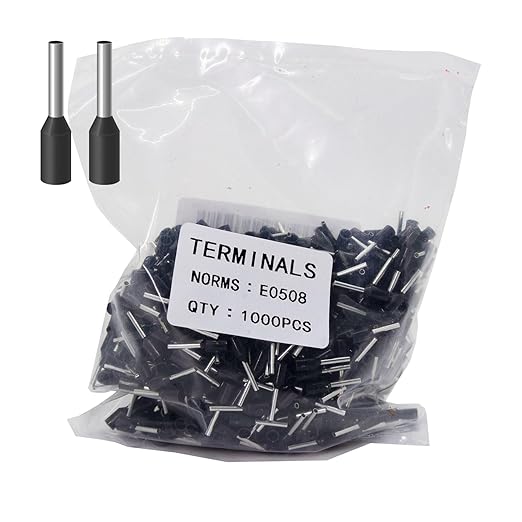 Fidioto AWG22 Wire Ferrules Terminals, 1000pcs AWG22 Terminal Connector Wire Insulated Cord Pin Ends Terminals for Electric, Industrial, Chemical Industry, Power Control System, etc.
