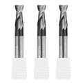3PCS 3/8" Micrograin Carbide Square End Mill Set 2 Flute HRC 55 AlTiN Coating End Milling Bits for Milling Alloy Steels, Hardened Steel, CNC Router Bits