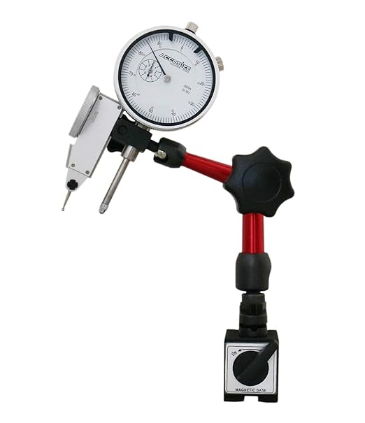 Accusize Industrial Tools 0-1'' by 0.001'' Dial Indicator, 0.03'' by 0.0005'' and 1 Magnetic Base Professional Combo, 0510-0518