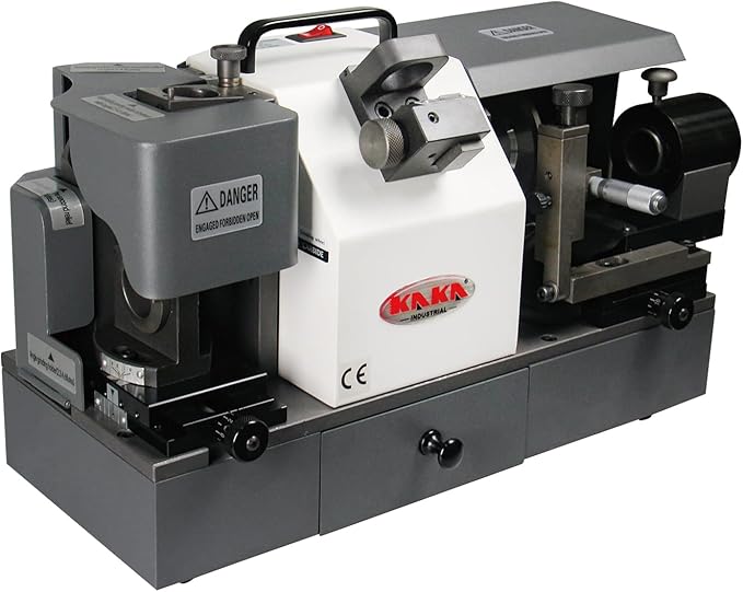KAKA INDUSTRIAL TX-X6 Φ4-Φ14 mm Drill Bits Sharpener and Grinder 6 Collets End Mill Re-Sharpener Portable Grinding Sharpening Machine CNC Router Bit Sharpener with Adjustable Angle
