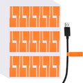 uxcell 300 Pcs Cable Labels, Waterproof Wire Cord Labels Tags, Cord Organizer Management Tags for Charger Cable Organizer Wire Markers Printer and Handwriting, Orange