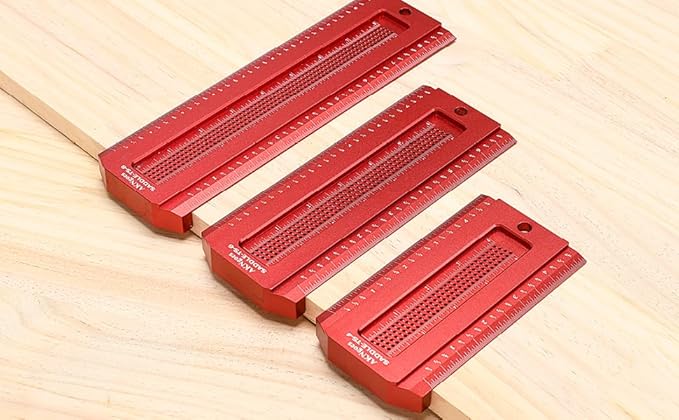 Woodworking Saddle T-Square Ruler 6in, T-Square for Carpenter Work, Layout and Measuring Tools