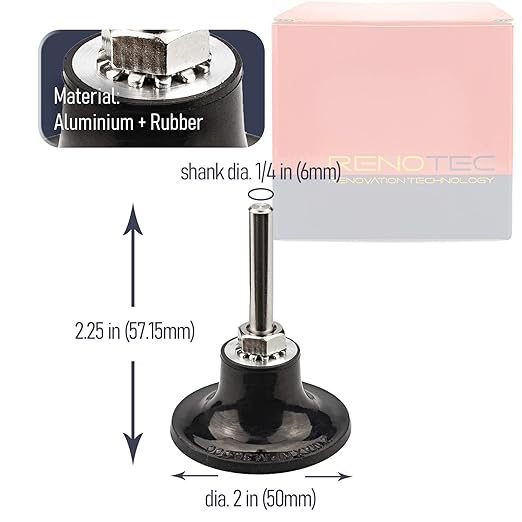 2 Inch Quick Change Disc Pad Holder, 6 Pack Lock Disc Holder, 1/4" Shank for Angle Die Grinder Attachments, Type R, for Polishing, Sanding and Surface Preparation