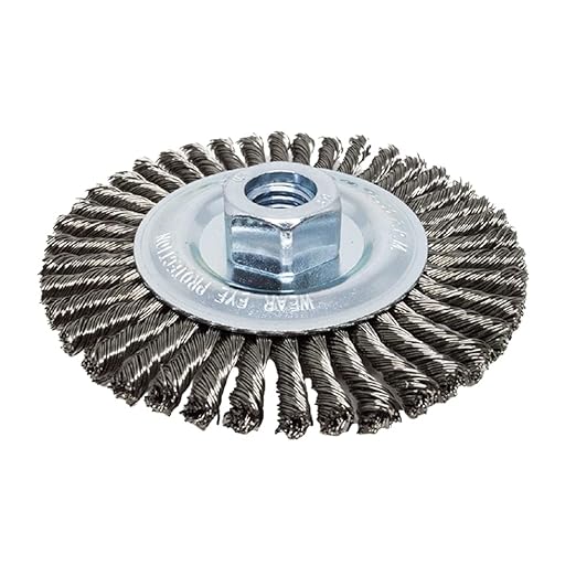 Benchmark Abrasives 4 1/2 Inch Stringer Bead Wire Wheel for Angle Grinder, Cleaning Narrow Holes, Derusting, Paint Removal, Deburring Grinding Wheels - Grinder Cutting Wheel - Stainless Steel