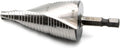 TEMO M35 Cobalt Step Drill Spiral Flute, Two Size: 7/8 Inch and 1-1/8 Inch, 1/4 Inch Hex Shank