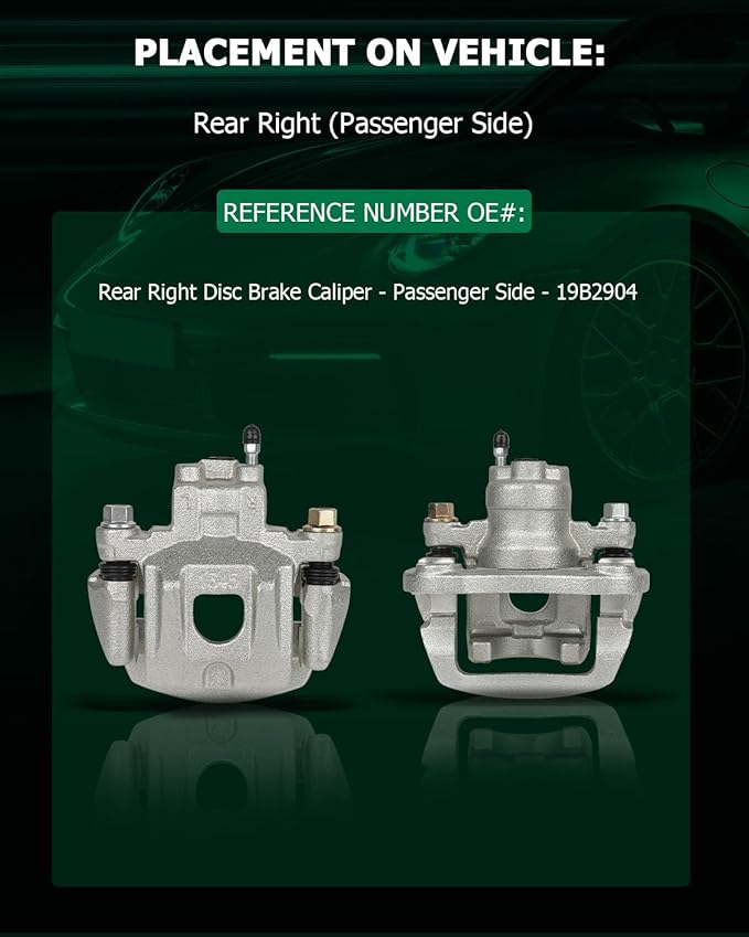 SCITOO Rear Right Brake Caliper With Bracket 19B2904 Compatible For Toyota Highlander 2004-2007