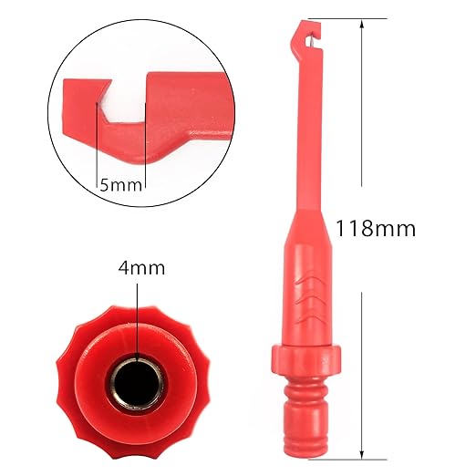 2Pack Wire Piercing Probe Clip, Insulation Puncture Probe, Power Multimeter Piercing Probes for 4mm Banana Plug Extension Test Leads,Diagnostic Tester (A)