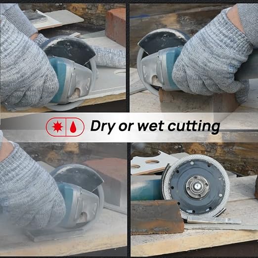 DT-DIATOOL Diamond Tile Blade 8 Inch 2pcs Diamond Turbo X Mesh Rim Segement Circular Saw Blade for Procelain Ceramic Stoneware Marble Granite Fits 5/8"-7/8" Arbor
