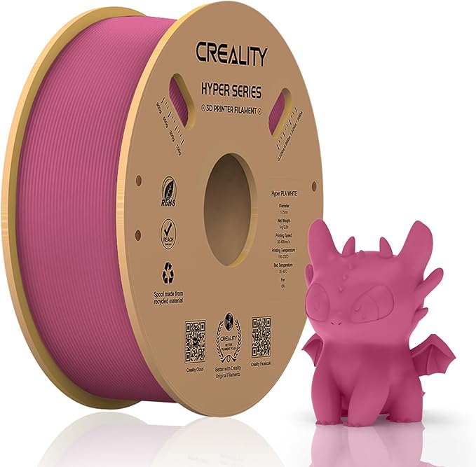 Official Creality Hyper PLA Filament 1.75mm, High Speed PLA 30-600mm/s 3D Printer Filament, Dimensional Accuracy +/-0.02mm, Fit Most FDM 3D Printers,1KG(2.2lbs) Spool Viva Magenta
