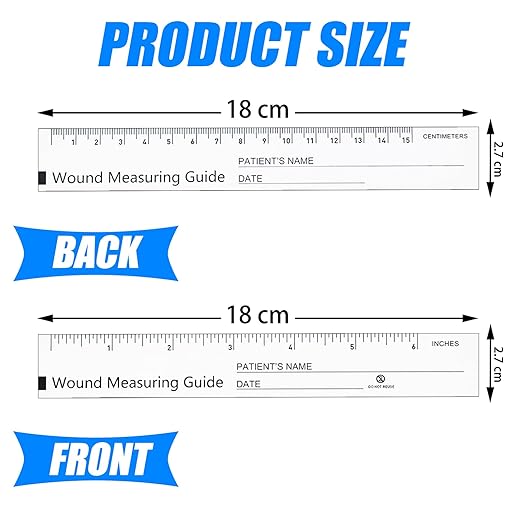 1200 Pcs Wound Measuring Tape 6 Inch Wound Ruler Double Sided Disposable Paper Tape Measure Paper Guide Ruler Measurement Tools for Nurses