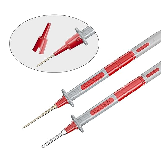 Goupchn Multimeter Automotive Test Leads Kit with Wire Piercing Clip Puncture Probes 4mm Banana Plug Extension Test Cable Set