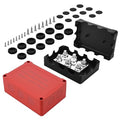 500A Bus Bar - ZEHGCH Weather Proof Power Distribution Block with 4 * 5/16"(M8)+2 * 3/8"(M10) Studs 48V DC - Heavy Duty Automotive Marine Battery Terminal Blocks with Cover - Negative&Positive