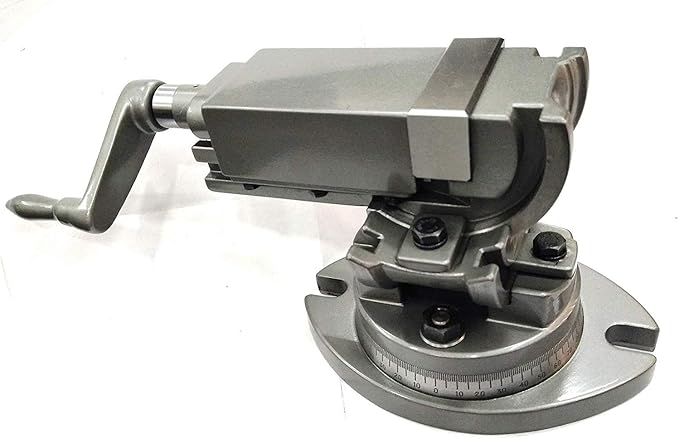 Milling Machine Vise 2"(50 mm)-3 Way (Swivel,Tilting,Angle Vice) Machine Tool Milling Vice Vise Grey