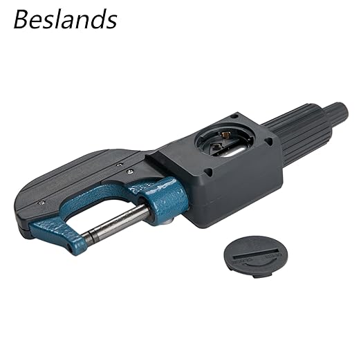 Beslands Digital Electronic Display Micrometer 0-1" / 0-25mm Gauge 0.00005" / 0.001mm Thickness Measuring Tools for Mechanics Inch/Metric Calipers, Machinist Micrometer, Protective Case with Battery
