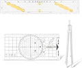 Ironwarrior 3 Pcs Basic Navigation Set,Including 15inch Parallel Ruler with Brass Arms, Nautical Protractor, and 6 Inch Marine Fixed Points Divider, Marine Accessories with Clear Scales for Boat