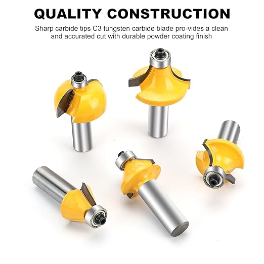 Router Bit Set of 40 Pieces Router bits 1/2 Inch Shank 40pcs Expert Router Bit Kit C3 Alloy Blade Router bits for Precision Carving and Versatile Applications