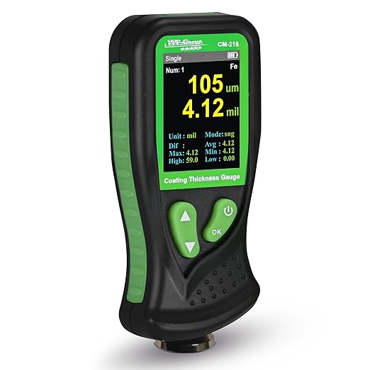 Digital Coating Thickness Gauge CM-218 Best Mil/Micron Paint Depth Meter for Car and Industrial (Resolution 0.01mils)