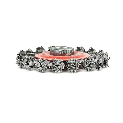 A A IN 10Pack Wire Wheel for Angle Grinder, 4 Inch Twisted Knotted Grinder Wire Wheel Brush with 5/8"-11 Threaded Arbor for Angle Grinder,Carbon Steel Wire Cup Brush for Rust,Corrosion,Paint Removal